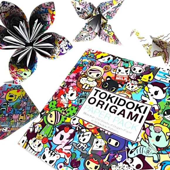 Tokidoki Origami Paper Pack 250 Sheets Featuring 16 Signature Tokidoki Designs - Picture 8 of 8